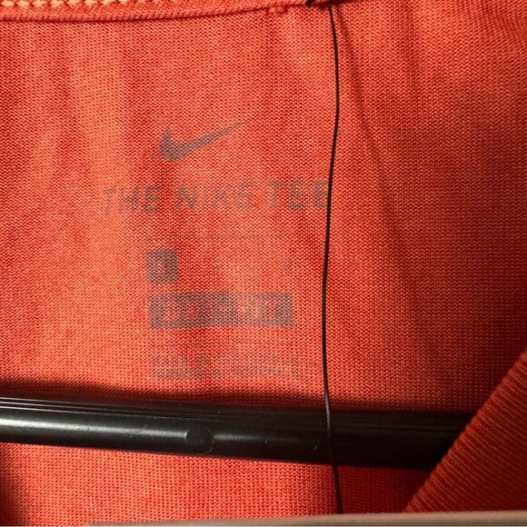 Nike Women’s Athletic Sporty Workout Crew Neck Short Sleeve Orange T-Shirt Sz L - Picture 5 of 9